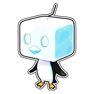 Eiscue Ice Face Cute Anime Sticker | Waterproof Vinyl Decal for Laptop, Water Bottle, Car, Gamer Gift