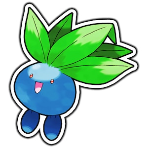 Oddish Cute Anime Sticker | Waterproof Vinyl Decal for Laptop, Water Bottle, Car, Gamer Gift