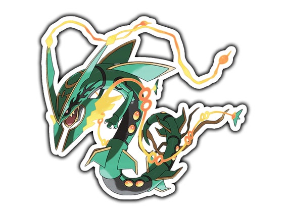 Shiny Mega Rayquaza Sky Dragon Vinyl Sticker 