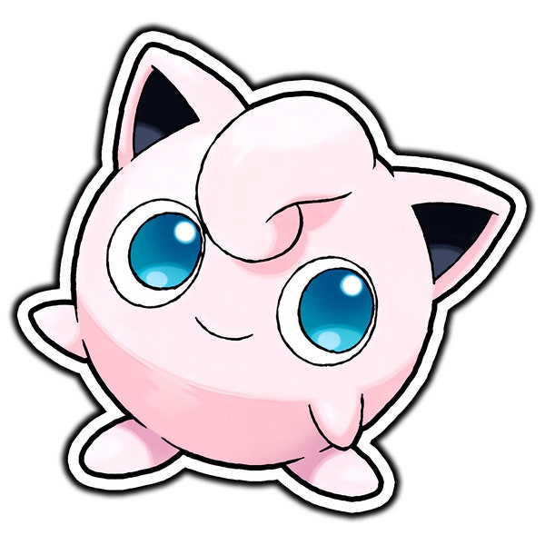 Jigglypuff Sticker | Water Proof, Weather Proof, Vinyl Sticker Decal, Gifts For Him, Gifts For Her