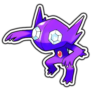 Sableye Cute Anime Sticker | Waterproof Vinyl Decal for Laptop, Water Bottle, Car, Gamer Gift