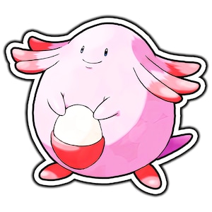 Chansey Cute Anime Sticker | Waterproof Vinyl Decal for Laptop, Water Bottle, Car, Gamer Gift