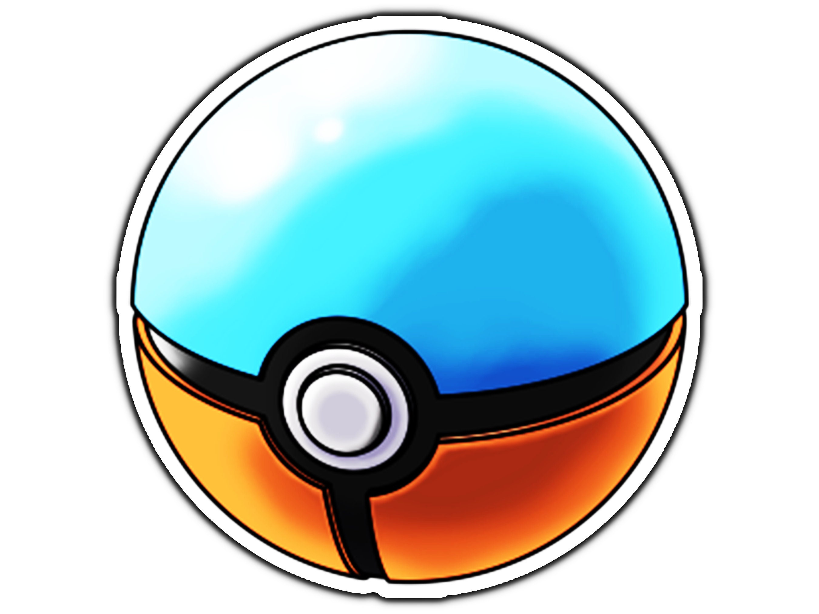 Typing Ball Poke Ball Sticker Water Proof Weather Proof 