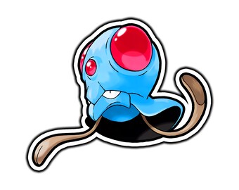 Tentacool Cute Anime Sticker | Waterproof Vinyl Decal for Laptop, Water Bottle, Car, Gamer Gift