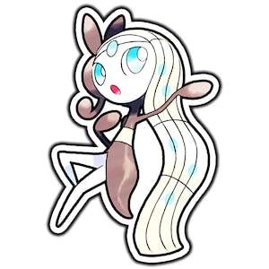 Meloetta Aria Form Cute Anime Sticker | Waterproof Vinyl Decal for Laptop, Water Bottle, Car, Gamer Gift