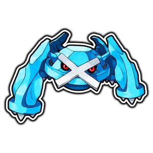 Metagross Cute Anime Sticker | Waterproof Vinyl Decal for Laptop, Water Bottle, Car, Gamer Gift