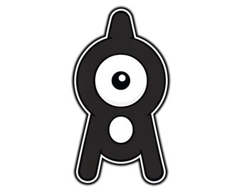 Unown-A Cute Anime Sticker | Waterproof Vinyl Decal for Laptop, Water Bottle, Car, Gamer Gift