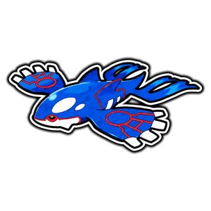 Kyogre Cute Anime Sticker | Waterproof Vinyl Decal for Laptop, Water Bottle, Car, Gamer Gift