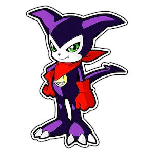 Impmon Anime Sticker | Waterproof Vinyl Decal for Laptop, Water Bottle, Car, Gamer Gift