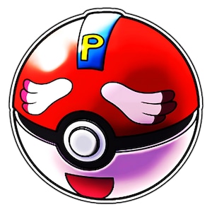 Pia Chansey Ball | Poke Ball Cute Anime Sticker | Waterproof Vinyl Decal for Laptop, Water Bottle, Car, Gamer Gift
