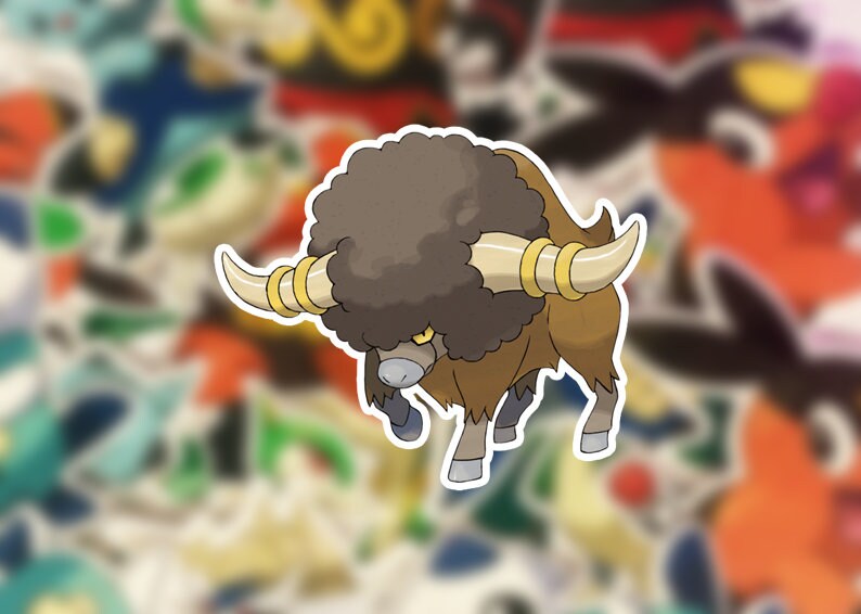 Bouffalant Sticker Water Resistant Vinyl Sticker Etsy 日本