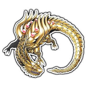 Fanglongmon Anime Sticker | Waterproof Vinyl Decal for Laptop, Water Bottle, Car, Gamer Gift