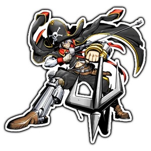 Captain Hookmon Anime Sticker | Waterproof Vinyl Decal for Laptop, Water Bottle, Car, Gamer Gift