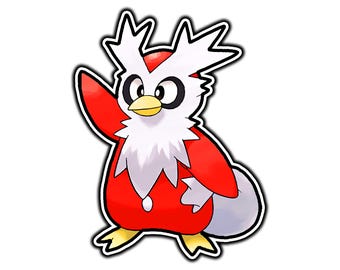 Delibird Cute Anime Sticker | Waterproof Vinyl Decal for Laptop, Water Bottle, Car, Gamer Gift