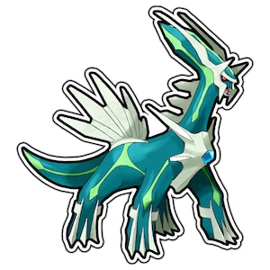Shiny Dialga Cute Anime Sticker | Waterproof Vinyl Decal for Laptop, Water Bottle, Car, Gamer Gift
