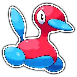 Porygon2 Sticker |  Die-Cut, Water Proof, Weather Proof, Vinyl Sticker Decal, Gifts For Him, Gifts For Her