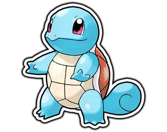 Squirtle Cute Anime Sticker | Waterproof Vinyl Decal for Laptop, Water Bottle, Car, Gamer Gift