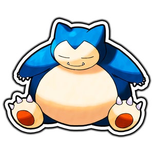 Snorlax Sticker | Water Proof, Weather Proof, Vinyl Sticker Decal, Gifts For Him, Gifts For Her