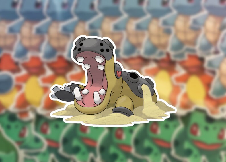 Hippowdon Sticker Water Resistant Vinyl Sticker Etsy