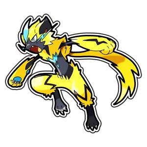 Zeraora Cute Anime Sticker | Waterproof Vinyl Decal for Laptop, Water Bottle, Car, Gamer Gift