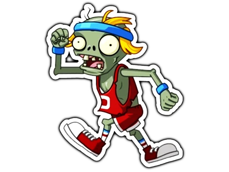 Pole Vaulting Zombie Sticker Water Proof Weather Proof Etsy