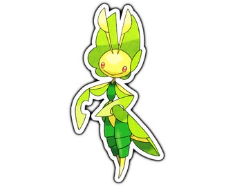 Cute Kawaii Grass Pokemon Stickers- Budew, Petilil, Lilligant, Roselia,  Whimsicott, Shaymin, Cherrim, and Bellossom