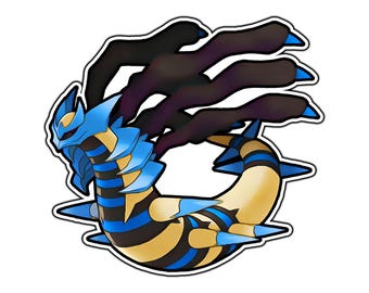 Shiny Giratina Origin Cute Anime Sticker | Waterproof Vinyl Decal for Laptop, Water Bottle, Car, Gamer Gift