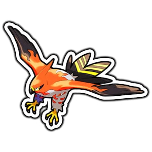 Talonflame Cute Anime Sticker | Waterproof Vinyl Decal for Laptop, Water Bottle, Car, Gamer Gift