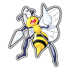 Beedrill #1 Cute Anime Sticker | Waterproof Vinyl Decal for Laptop ...
