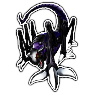 Armagemon Anime Sticker | Waterproof Vinyl Decal for Laptop, Water Bottle, Car, Gamer Gift
