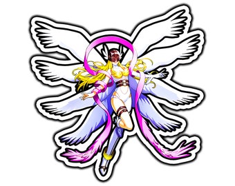 Angewomon Anime Sticker | Waterproof Vinyl Decal for Laptop, Water Bottle, Car, Gamer Gift