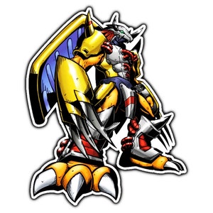 War Greymon Anime Sticker | Waterproof Vinyl Decal for Laptop, Water Bottle, Car, Gamer Gift