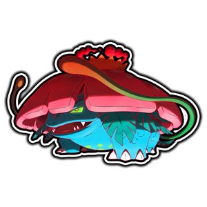 Venusaur Gigantamax Cute Anime Sticker | Waterproof Vinyl Decal for Laptop, Water Bottle, Car, Gamer Gift