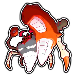 Kingler Gigantamax Cute Anime Sticker | Waterproof Vinyl Decal for Laptop, Water Bottle, Car, Gamer Gift