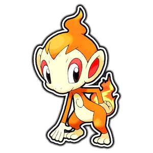 Chimchar Cute Anime Sticker | Waterproof Vinyl Decal for Laptop, Water Bottle, Car, Gamer Gift