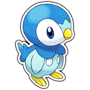 Piplup Sticker |  Water Proof, Weather Proof, Vinyl Sticker Decal, Gifts For Him, Gifts For Her