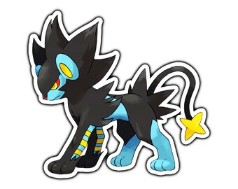 Luxray Sticker |  Water Proof, Weather Proof, Vinyl Sticker Decal, Gifts For Him, Gifts For Her