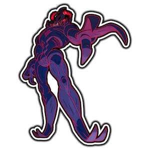 Grimmsnarl Gigantamax Cute Anime Sticker | Waterproof Vinyl Decal for Laptop, Water Bottle, Car, Gamer Gift