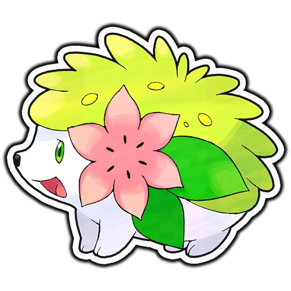 Shaymin Land Form Sticker |  Die-Cut, Water Proof, Weather Proof, Vinyl Sticker Decal, Gifts For Him, Gifts For Her