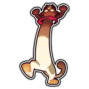 Meowth Gigantamax Cute Anime Sticker | Waterproof Vinyl Decal for Laptop, Water Bottle, Car, Gamer Gift
