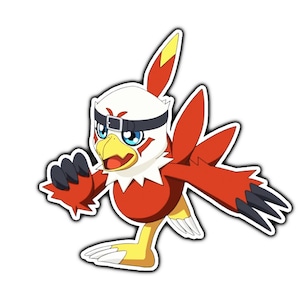 Hawkmon Anime Sticker | Waterproof Vinyl Decal for Laptop, Water Bottle, Car, Gamer Gift