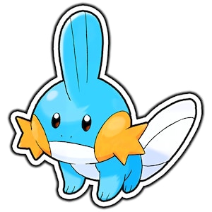 Mudkip Cute Anime Sticker | Waterproof Vinyl Decal for Laptop, Water Bottle, Car, Gamer Gift