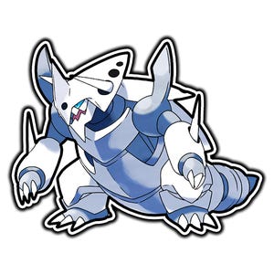 Mega Aggron Cute Anime Sticker | Waterproof Vinyl Decal for Laptop, Water Bottle, Car, Gamer Gift
