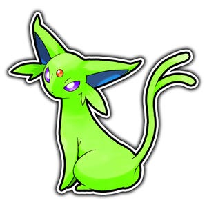 Shiny Espeon Cute Anime Sticker | Waterproof Vinyl Decal for Laptop, Water Bottle, Car, Gamer Gift