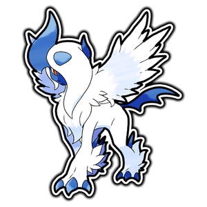 Mega Absol Cute Anime Sticker | Waterproof Vinyl Decal for Laptop, Water Bottle, Car, Gamer Gift