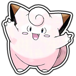 Clefairy Cute Anime Sticker | Waterproof Vinyl Decal for Laptop, Water Bottle, Car, Gamer Gift