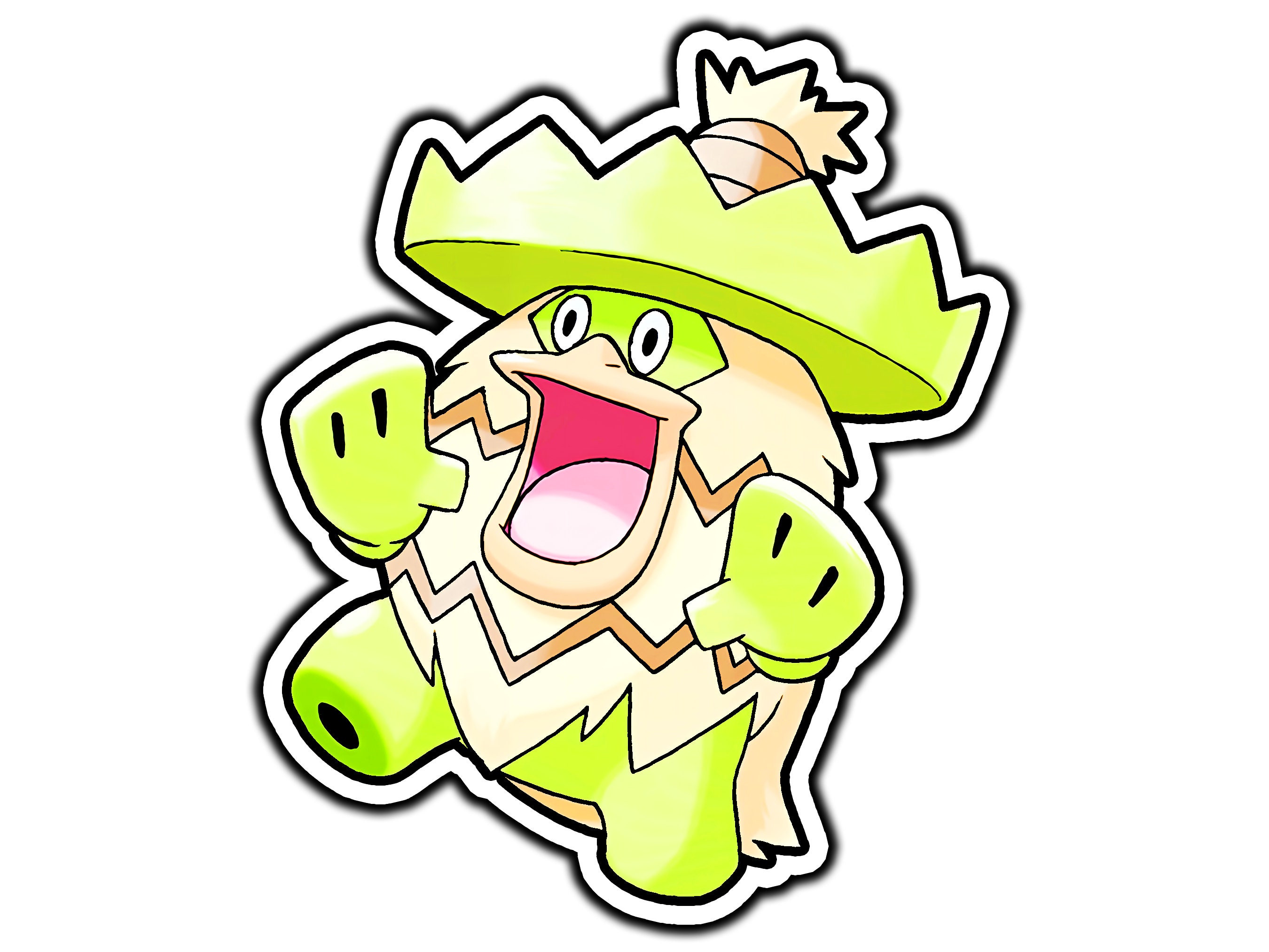 Ludicolo Cute Anime Sticker Waterproof Vinyl Decal for Laptop, Water  Bottle, Car, Gamer Gift