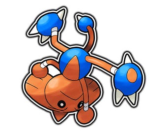 Hitmontop Cute Anime Sticker | Waterproof Vinyl Decal for Laptop, Water Bottle, Car, Gamer Gift