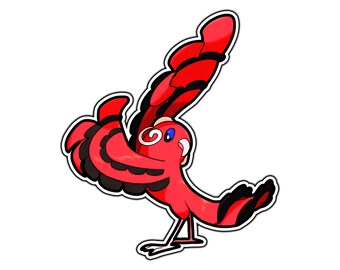 Oricorio Baile Style Cute Anime Sticker | Waterproof Vinyl Decal for Laptop, Water Bottle, Car, Gamer Gift