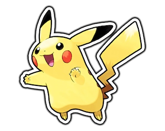 Pikachu Sticker | Water Proof, Weather Proof, Vinyl Sticker Decal, Gifts For Him, Gifts For Her